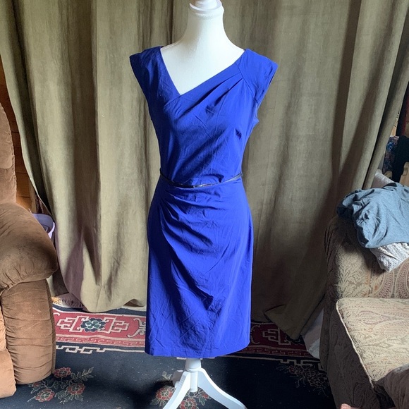 Royal Blue Dress Career Business Work Formal Stretch size Small Stretchy Comfort - Picture 2 of 13